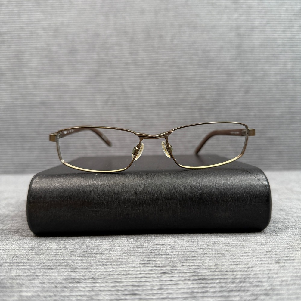 Puma Mens Rectangular Eyeglasses Bronze Brown PU15371‎ BR Y2K Metal Frames